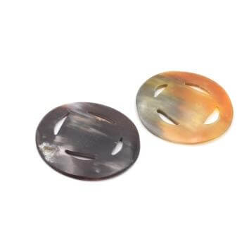 Kaufen Sie Perlen in der Schweiz Horn Verbindungsanhänger 8cm (Afrika) (1)
