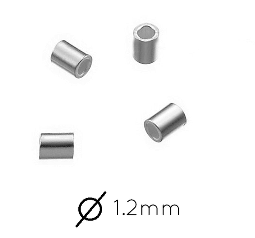 Sterling Silber Quetschperlen 1.5x2mm Lochgrosse:1.2mm(20)