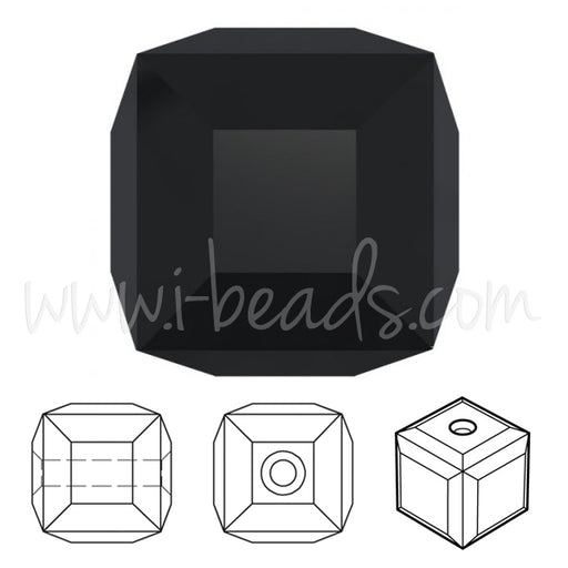 Kaufen Sie Perlen in der Schweiz Swarovski perlen würfel jet 8mm (2)