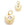 Vente au détail Charm, pendentif en laiton doré or fin qualité -coeur avec zircon 7,5mm (1)