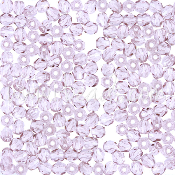 Perles facettes de bohème amethyst 3mm (50)