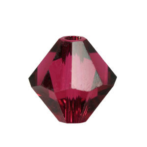Perles Swarovski 5328 xilion bicone ruby 6mm (10)