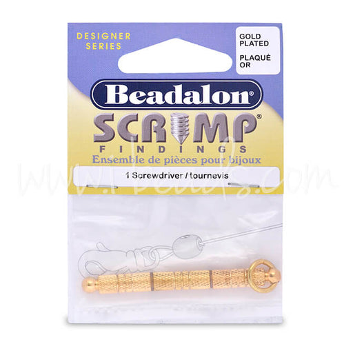 Beadalon Schraubenzieher für Schraub-Perlen 6cm Goldfarben (1)