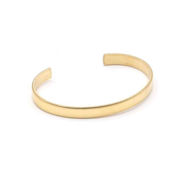 Armband-Stulpe RAW BRASS FLAT -Made in US - 6.5mm (1)