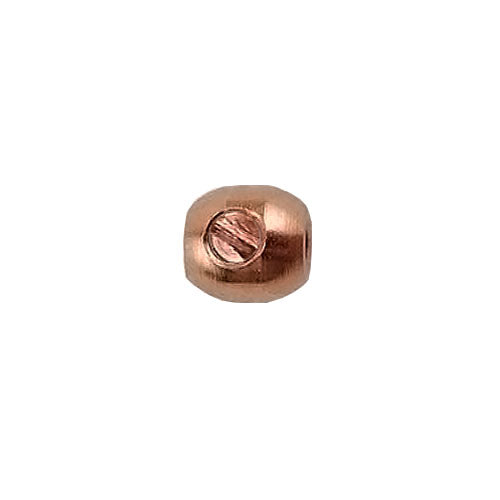 Schraub-Perlen Oval Kupferfarben 3.5mm (2)