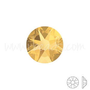 Strass à coller Swarovski 2088 flat back crystal metallic sunshine jaune ss16-3.9mm (60)