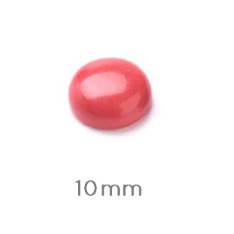Cabochon rond 10 mm Bambou corail (1)