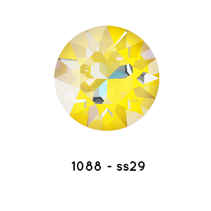 Kaufen Sie Perlen in der Schweiz Swarovski 1088 XIRIUS chaton Crystal Sunshine DELITE Gelb - SS29-6mm (6)