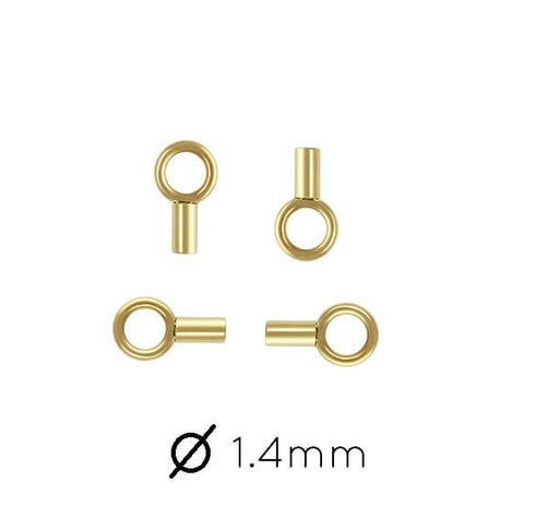 Fermoirs à écraser pour chaîne et cordon fins 1.3mm Gold filled (2)