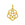 Vente au détail Médaille breloque pendentif fleur de Vie Acier Inoxydable doré OR + anneau de jonction - 13mm (1)
