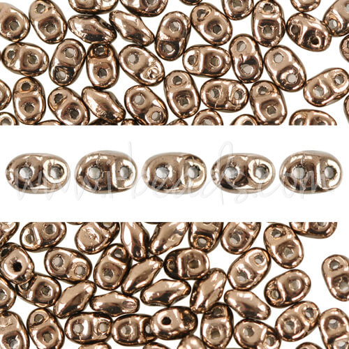 Perles MiniDuo 2.5x4mm bronze (10g)