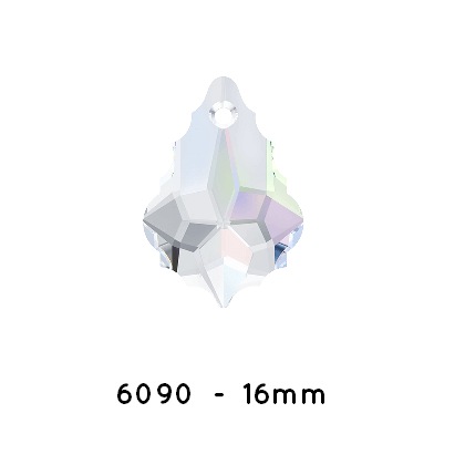 Swarovski 6090 Baroque pendentif Crystal AB -16mm (1)
