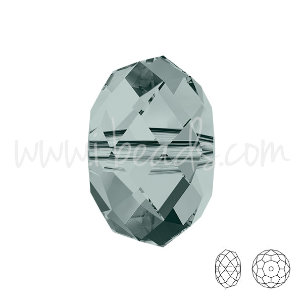 Perles briolette Swarovski 5040 black diamond 6mm (10)