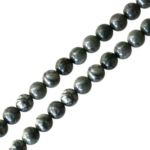Perles rondes jaspe picasso 4mm sur fil (1)