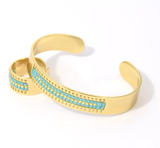 Achat Bracelet jonc ajustable couleur plaqué doré 60 mm diametre