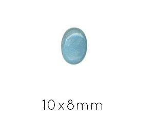 Kaufen Sie Perlen in der Schweiz Ovaler Cabochon AMAZONIT 10x8mm (1)