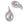 Perlengroßhändler in der Schweiz Charm Anhänger Kreuz zircon aus rhodium Messing - 10mm (1)