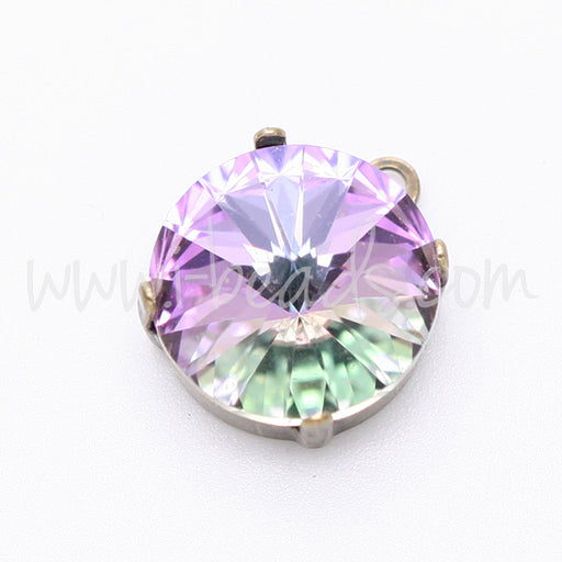 Achat Serti pendentif pour Swarovski 1122 rivoli 14mm laiton (1)