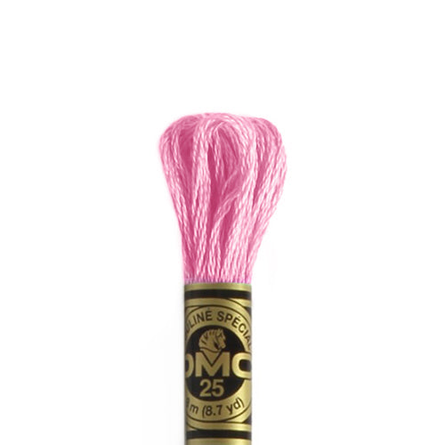 Fil à broder DMC mouliné spécial coton 8m rose 3688 (1)