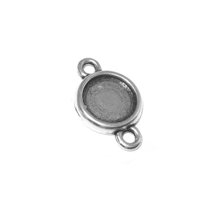 Kaufen Sie Perlen in der Schweiz Runde Fassung mit 2 Ringen Silber-Plattiert 16mm (1)