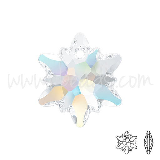 Pendentif Swarovski 6748 Edelweiss crystal AB 18mm (1)