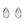 Vente au détail Swarovski 3230 Drop SewOn Crystal AB Foiled 12x7mm  (4)