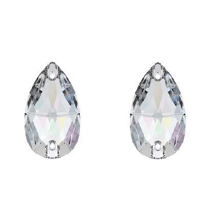 Swarovski 3230 Drop SewOn Crystal AB Foiled 12x7mm  (4)