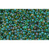 cc242 - perles de rocaille Toho 15/0 inside colour luster jonquil/emerald lined (5g)