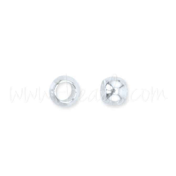 Perles a écraser métal argent 1.3mm, 1.5g (1)