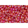 cc165cf - perles de rocaille Toho 11/0 transparent rainbow frosted ruby (10g)