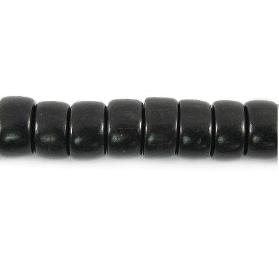 Achat Perles pukalet heishi bois d&#39;ébène sur fil 8 x 4 mm (1)