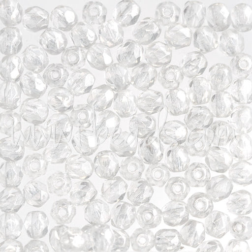 Perles facettes de bohème luster crystal 4mm (100)