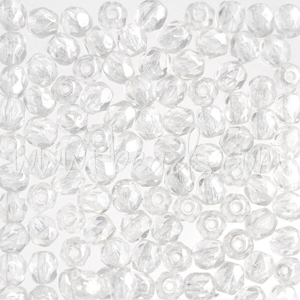 Perles facettes de bohème luster crystal 4mm (100)