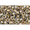 cc262 - perles de rocaille Toho 8/0 inside colour crystal/gold lined (10g)