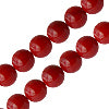 corail bambou rouge Perles rondes  8mm sur fil (1)