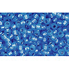 cc2102 - perles de rocaille Toho 11/0 silver lined milky montana blue (10g)