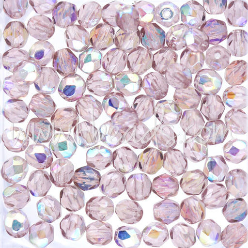 Kaufen Sie Perlen in der Schweiz Glasschliffperlen light amethyst ab 4mm (100)