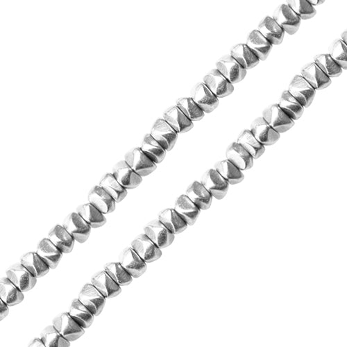 Achat Perles pukalet heishi laiton plaqué argent sur fil 3x4mm (1)