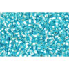 cc23 - perles de rocaille Toho 15/0 silver lined aquamarine (5g)