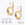 Vente au détail Serti boucle d'oreilles Vintage pour Swarovski 1122 14mm doré (2)