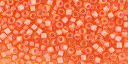 cc925 - perles Toho treasure 11/0 inside color light topaz coral pink lined (5g)