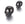 Perlen Einzelhandel Perlen totenkopf Edelstahl schwarz 11mm, loch 2.5mm (1)