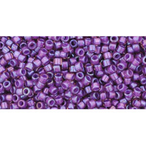 Achat cc928 - perles Toho treasure 11/0 inside color rainbow rosaline/opaque purple lined (5g)