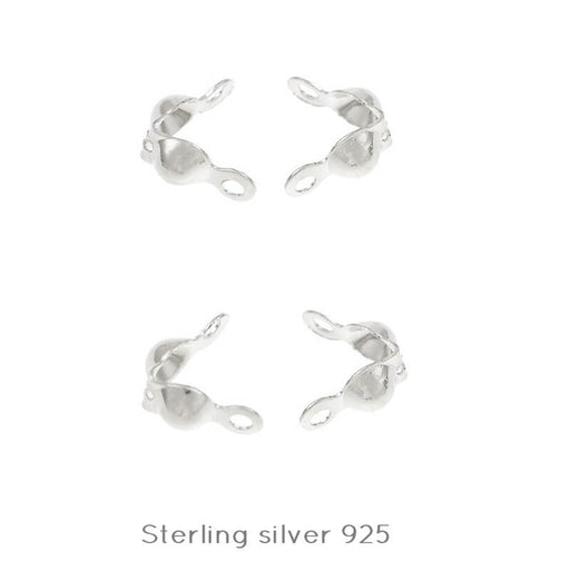 Kaufen Sie Perlen in der Schweiz Sterling Silver925 Perlenspitzen - 6,5x3mm - Innendurchmesser: 2mm (4)