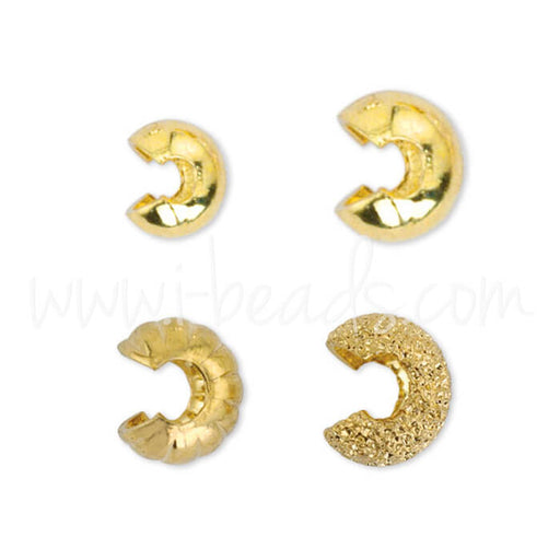 Assortiment de caches perles a écraser Beadalon métal doré or fin 80 pièces (1)