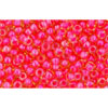 cc979 - perles de rocaille Toho 11/0 light topaz/ neon pink lined (10g)