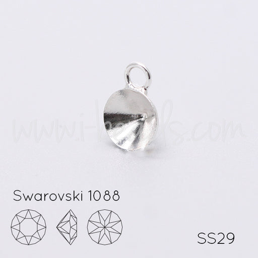 Serti pendentif pour Swarovski 1088 SS29 argenté (1)