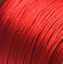 cordon nylon tressé - 0.4mm- rouge -(vente par 3m)