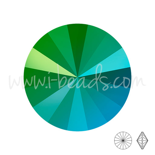 Achat Cristal Swarovski rivoli 1122 crystal scarabaeus green 12mm (1)