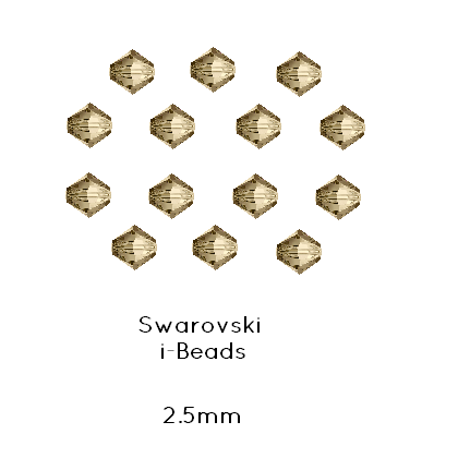 Swarovski 5328 Xillion bead crystal GOLDEN SHADOW 2,5mm (x40)